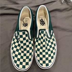 Green checkered vans